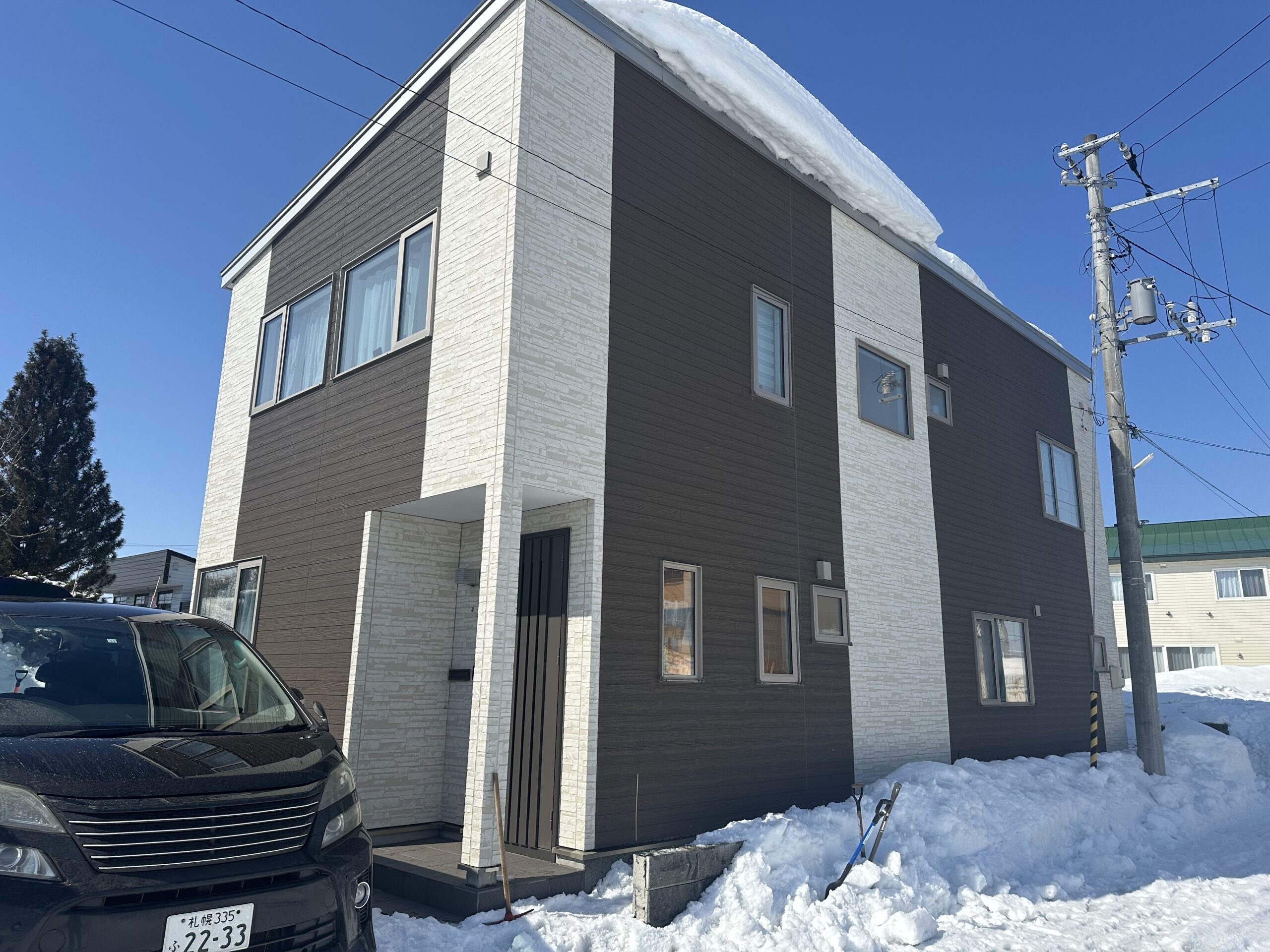 当別町 I様邸 外壁金属サイディング工事